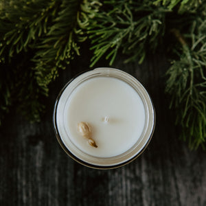 The top of an emerald hearth candle.