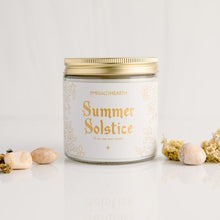 Load image into Gallery viewer, Summer Solstice candle is the summer-themed candle by Emerald Hearth. Get ready for citrus, warmth, and fun with Summer Solstice.